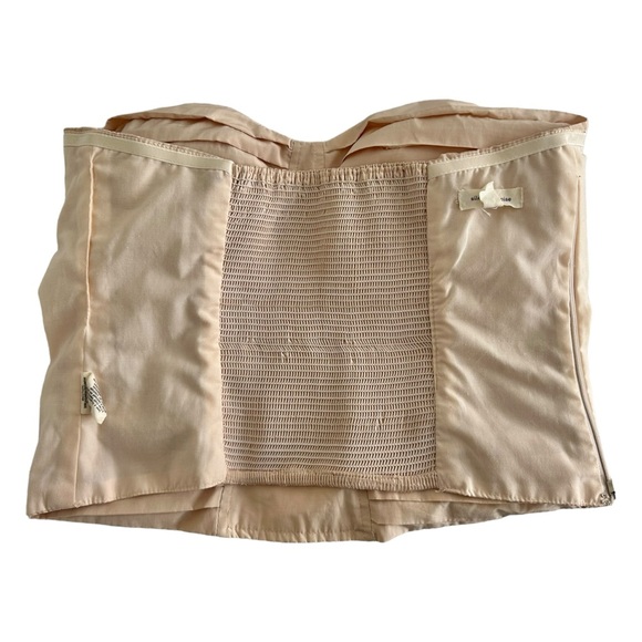 Silence + Noise Strapless Bustier Top Pleated Side Zip Strretch Back Size Large - Picture 10 of 14